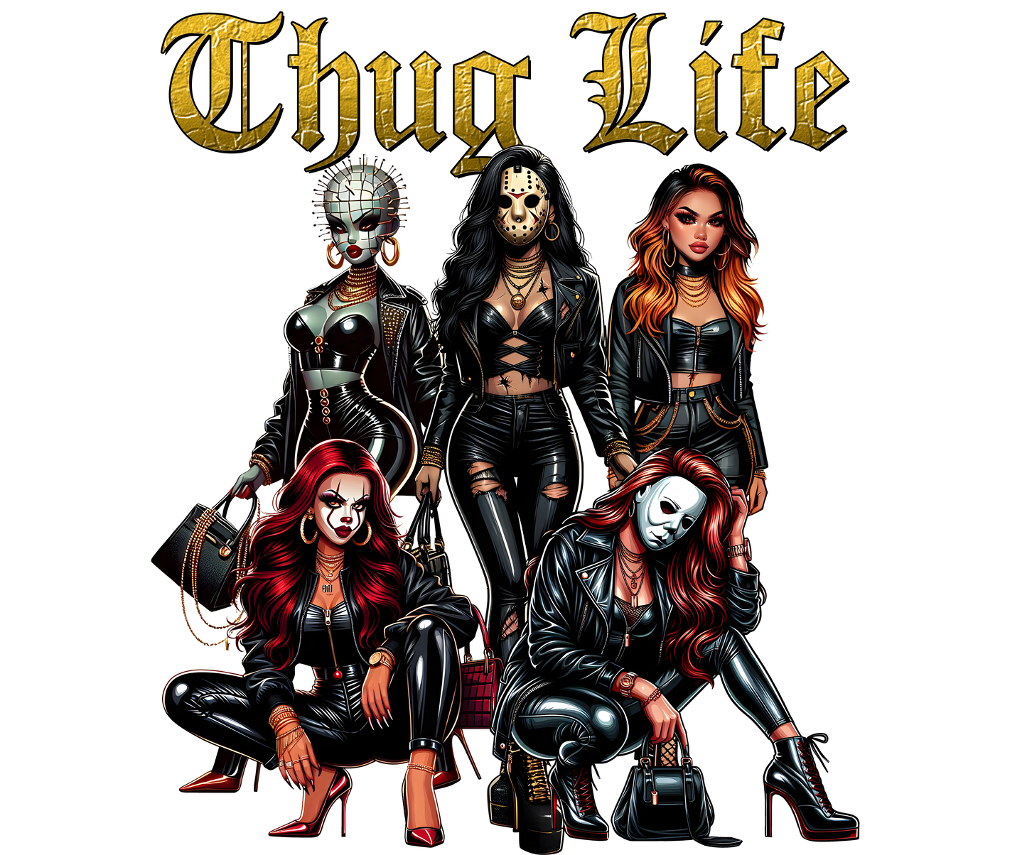 Thug Life Black Leather