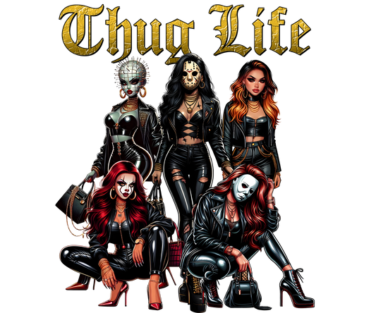 Thug Life Black Leather